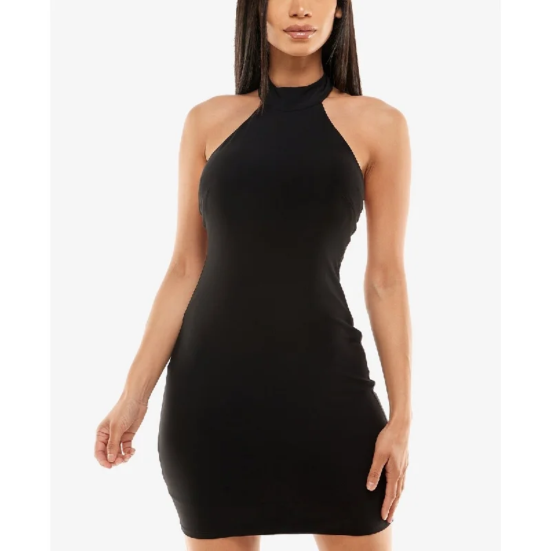 B Darlin Junior's Halter Bodycon Mini Dress Black Size Large Party Bodycon Dress