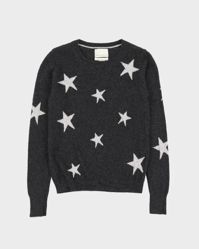 Grey Star Patterned Cashmere Knitted Jumper - XXS Cartoon pajama sets