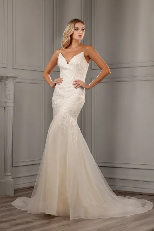 Embroidered Mermaid Bridal Gown by Abby Lane 97154 Glitter Wedding Dress