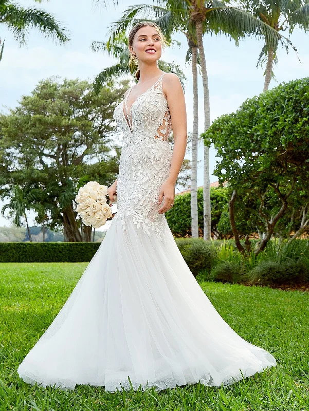 Lace Mermaid Wedding Dress by Adrianna Papell 31176 Modern Wedding Gown