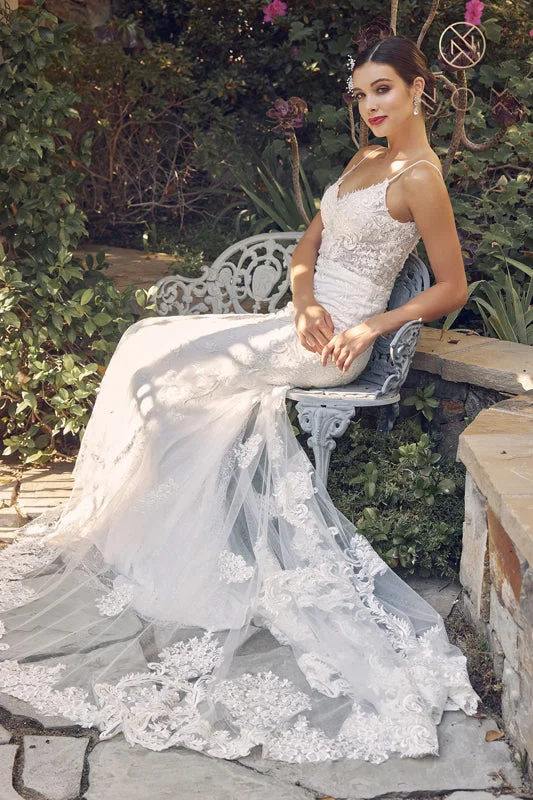 Nox Anabel's Enchanting Floral AppliquÃ© Dress: Radiate Elegance at Every Occasion (JW939) Modern Bridal Gown