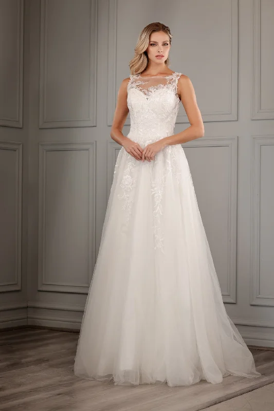 Sleeveless Lace Tulle Bridal Gown by Abby Lane 97157 Sparkle Bridal Dress