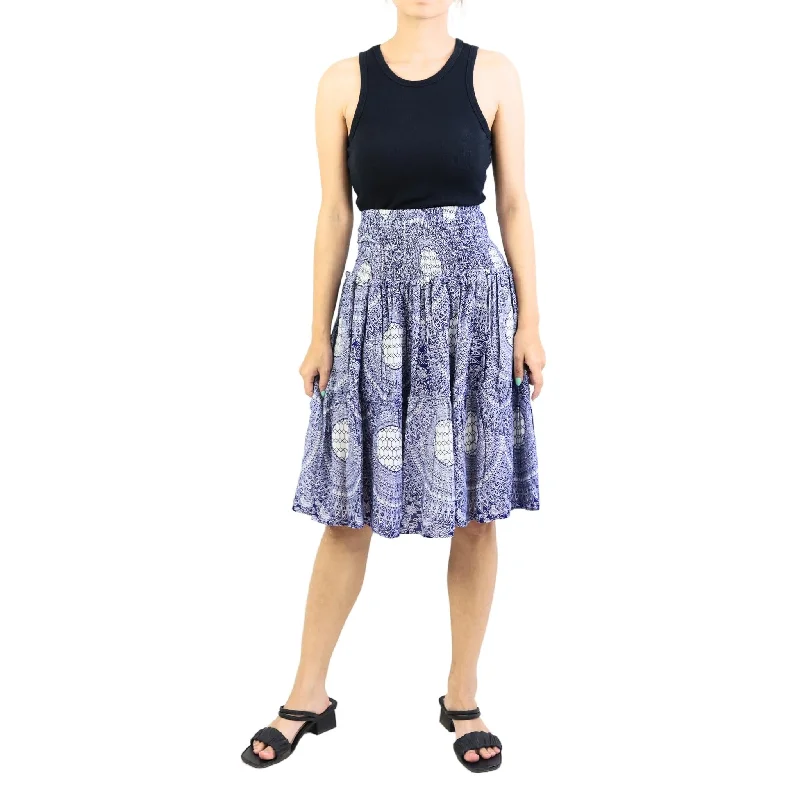 Mandala Women's Skirt in Bright Navy SK0090 020320 01 Short unclassified skirts