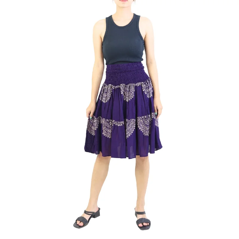 Mandala Women's Skirt in Purple SK0090 020311 02 Beach unclassified skirts