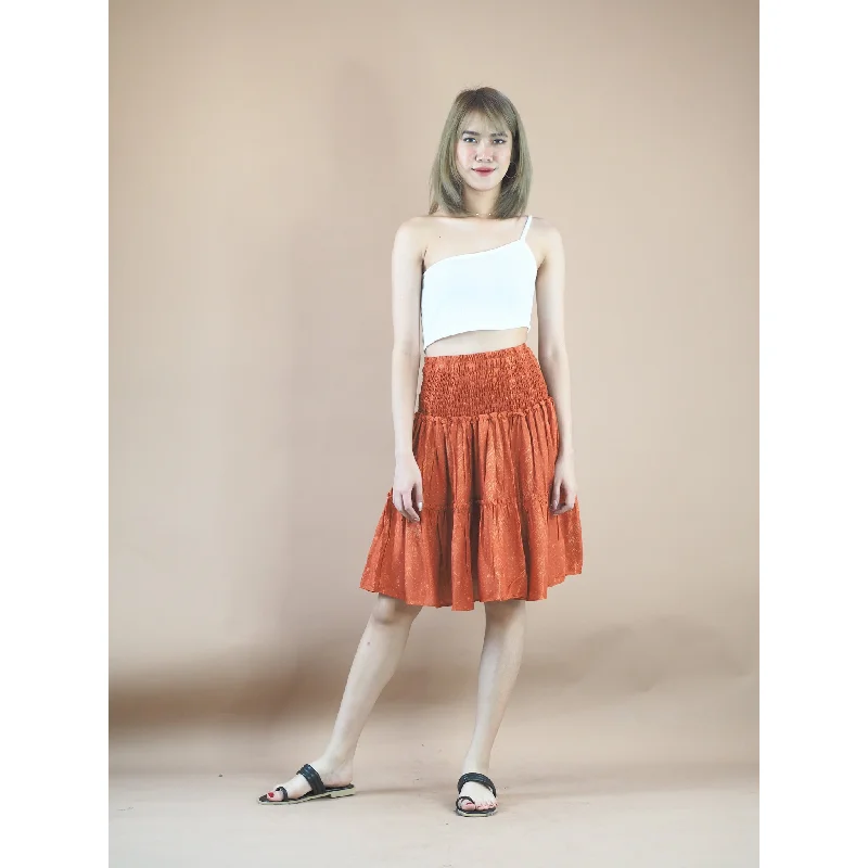 Peacock Feather Women's Skirt in Orange SK0090 020015 03 Summer unclassified skirts