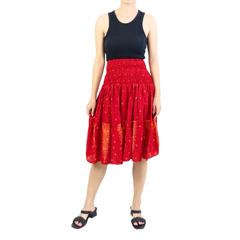 Peacock Women's Skirt in Red SK0090 020008 05 Affordable unclassified skirts