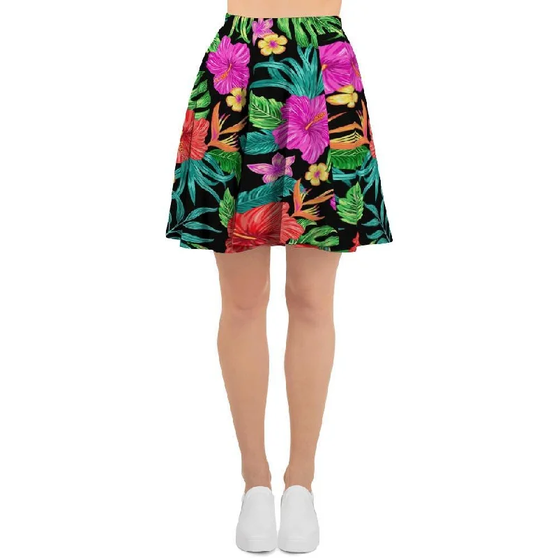 Tropical Hibiscus Floral Hawaiian Print Women's Skirt Date night unclassified skirts