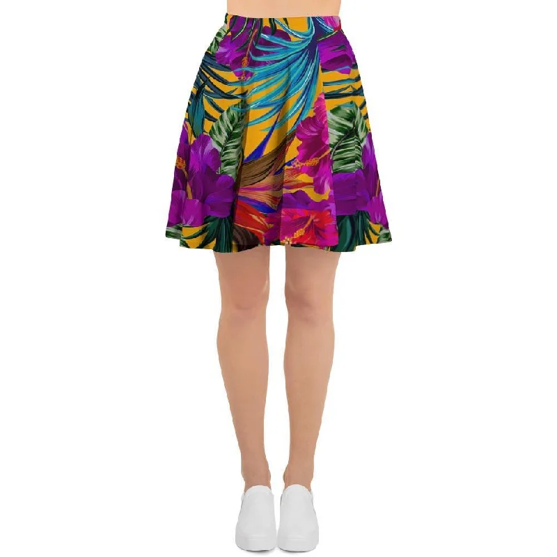 Tropical Hibiscus Flower Hawaiian Print Women's Skirt Elegant evening unclassified skirts