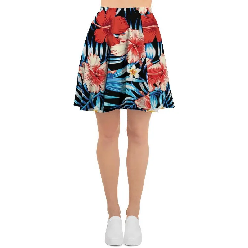 Tropical Hibiscus Flower Print Women's Skirt Breathable unclassified skirts