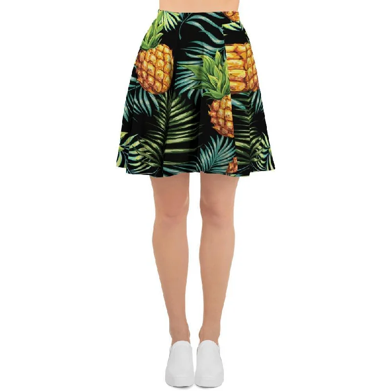 Tropical Palm Leaf Pineapple Print Women's Skirt Polka dot unclassified skirts