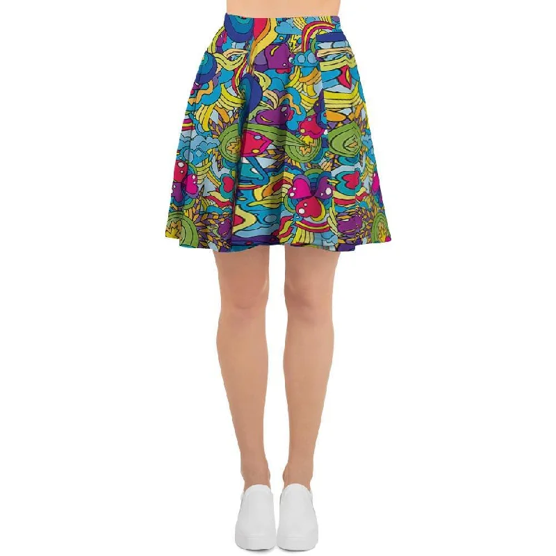 Valentine Heart Hippie Trippy Women's Skirt High-waisted unclassified skirts