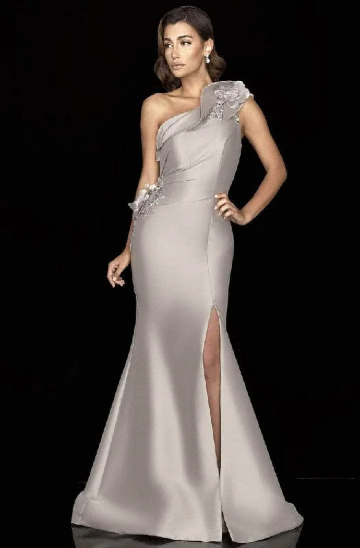 Terani Couture - 2011E2427 Embellished Fold Over Long Gown Garden party dresses