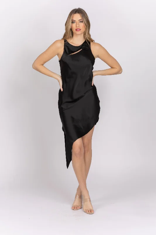 Amanda Uprichard Rosemarie Dress in Black Flowy unclassified dresses