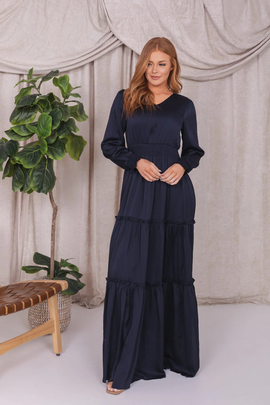 Anastasia Dress in Midnight Blue- Plus and Extended Plus (3X-4X) Fashionable unclassified dresses