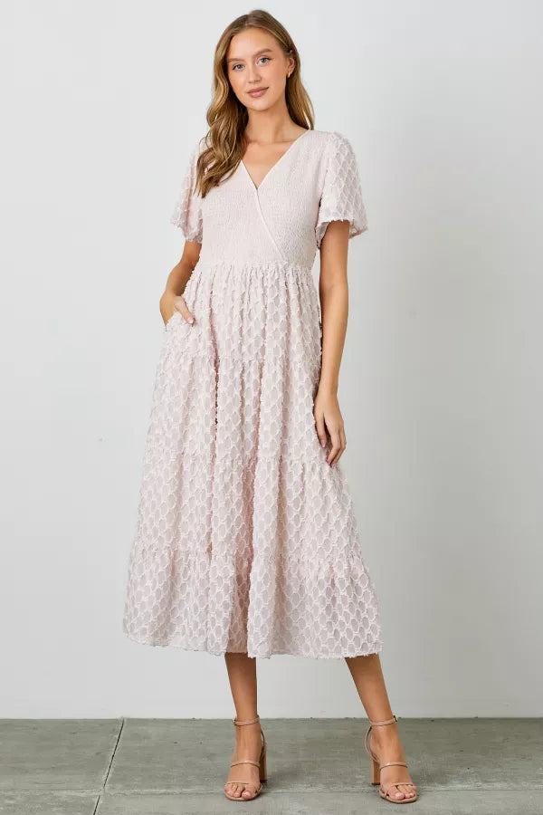 Anslie Dress in Light Pink- Plus (1X-3X) Soft fabric unclassified dresses