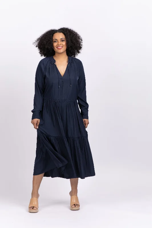 Brochu Walker The Alana Dress Navy Long unclassified dresses