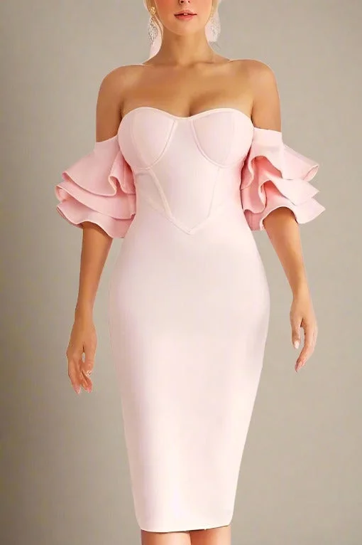 Charlie Bandage Dress - Dusty Pink Trendy new unclassified dresses