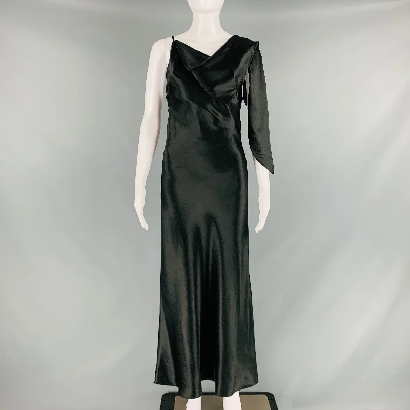 CHRISTOPHER ESBER Size 6 Black Draped Shift Dress Knitted unclassified dresses