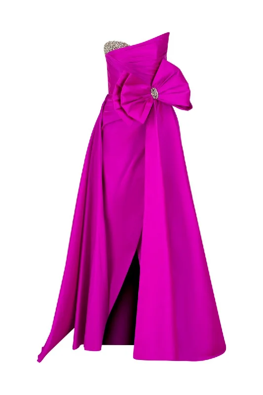 GENNA FUCHSIA BOW ACCENT GOWN Festival unclassified dresses