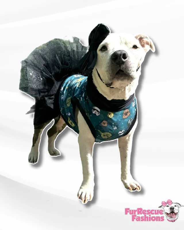 In A Galaxy Far Far Away Dog Dress with Sparkling Tutu Trendy unclassified dresses