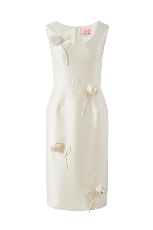 IVORY ROSE APPLIQUÉ DRESS Trendy unclassified dresses