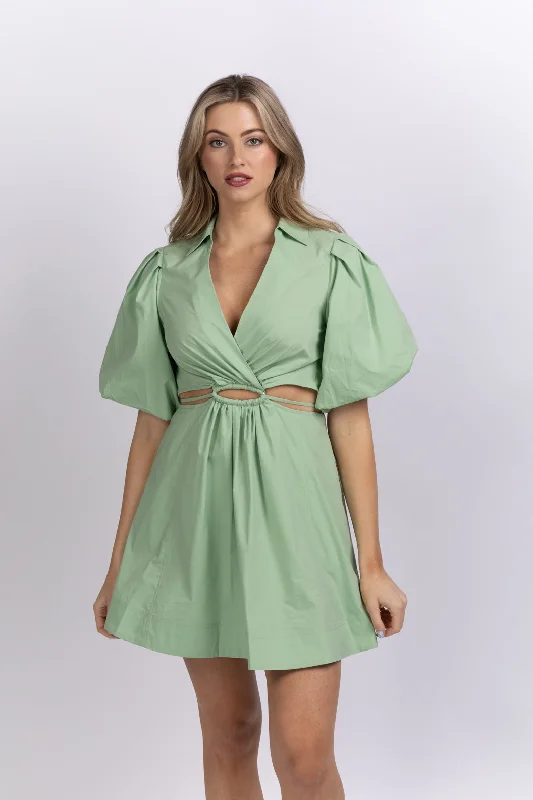 Simkhai Aulora Dress in Spring Green Fashionable unclassified dresses