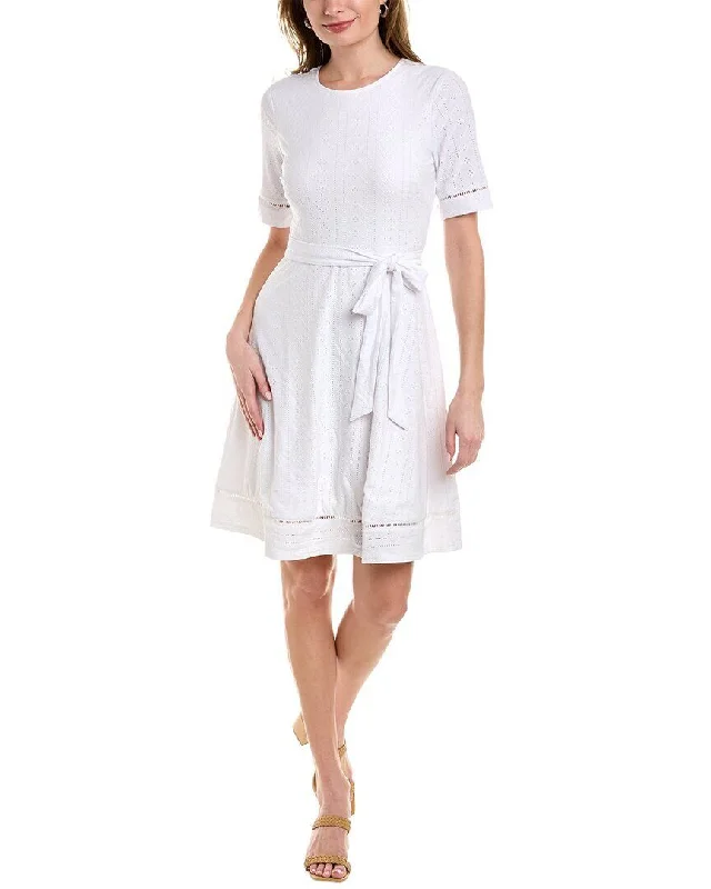 Leota Women's Genesis Eyelet Jersey Dress White Size Small Gothic unclassified dresses