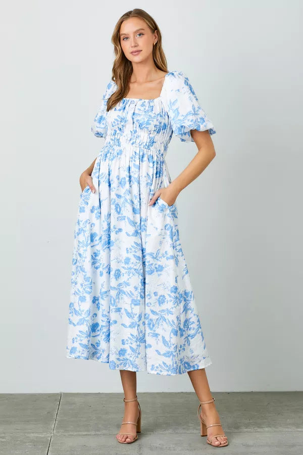 Ninette Dress in Blue- Misses and Plus (S-3X) Neutral tone unclassified dresses