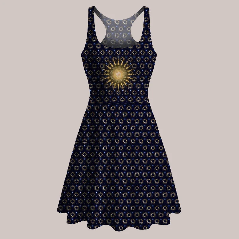 Psychedelic Skater Dress (UV/RGB, Eco-Friendly) | ASTRALIS Affordable unclassified dresses