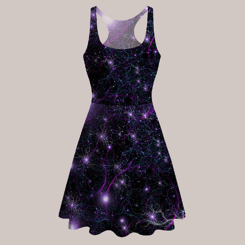 Psychedelic Skater Dress (UV/RGB, Eco-Friendly) | LANIAKEA Trendy new unclassified dresses