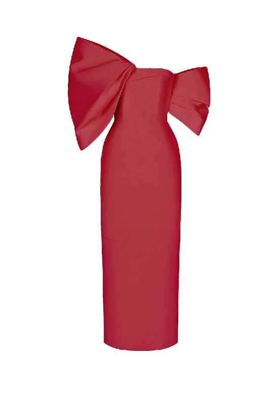 RED BIG BOW DRESS Club unclassified dresses