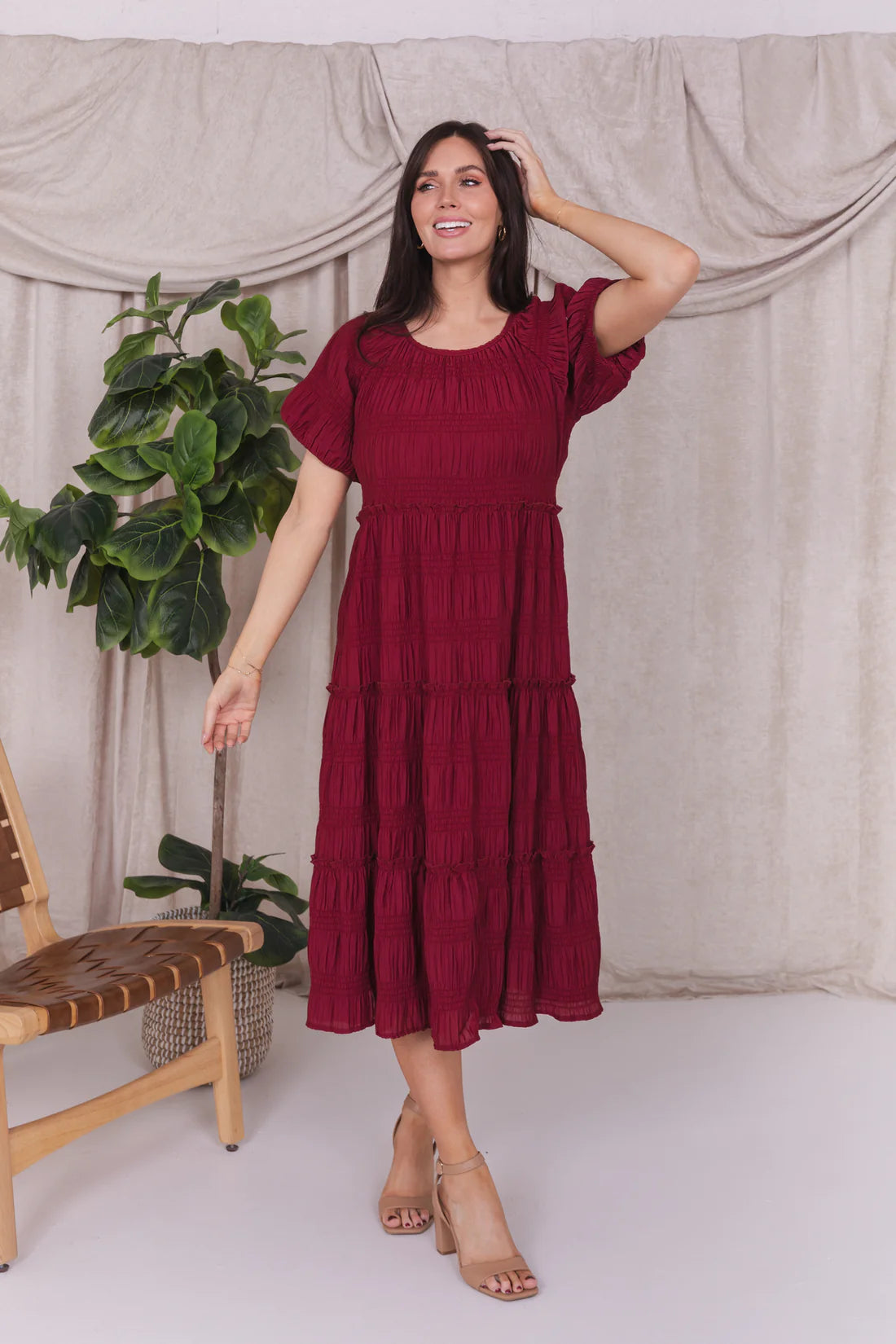 Serena Dress in Mahogany- Misses and Plus (M-XL) Long unclassified dresses