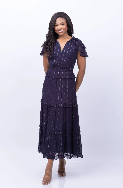 Shoshanna Dress in Navy Soft fabric unclassified dresses