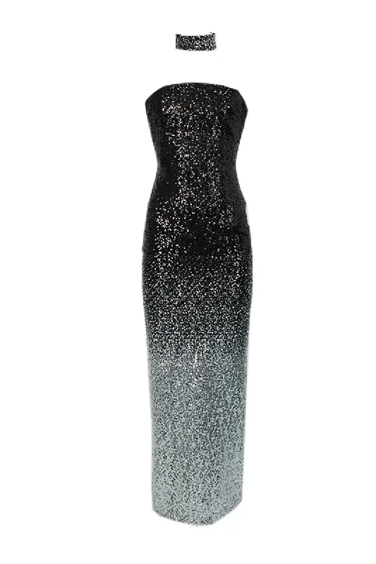 SPARKLING OMBRE TUBE GOWN Cocktail unclassified dresses