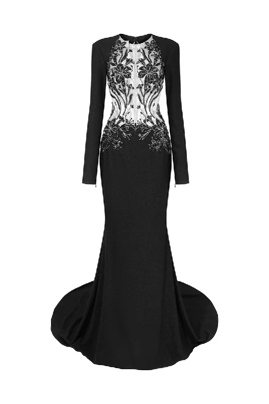 STELLA BLACK MERMAID GOWN Chiffon unclassified dresses