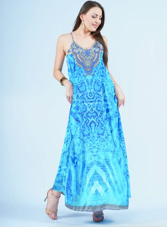 T-Back Dress- Blue Rattler Y2K unclassified dresses