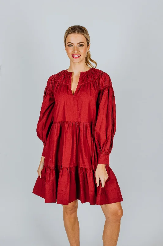 Ulla Johnson Rosa Dress Bordeaux Fashionable unclassified dresses