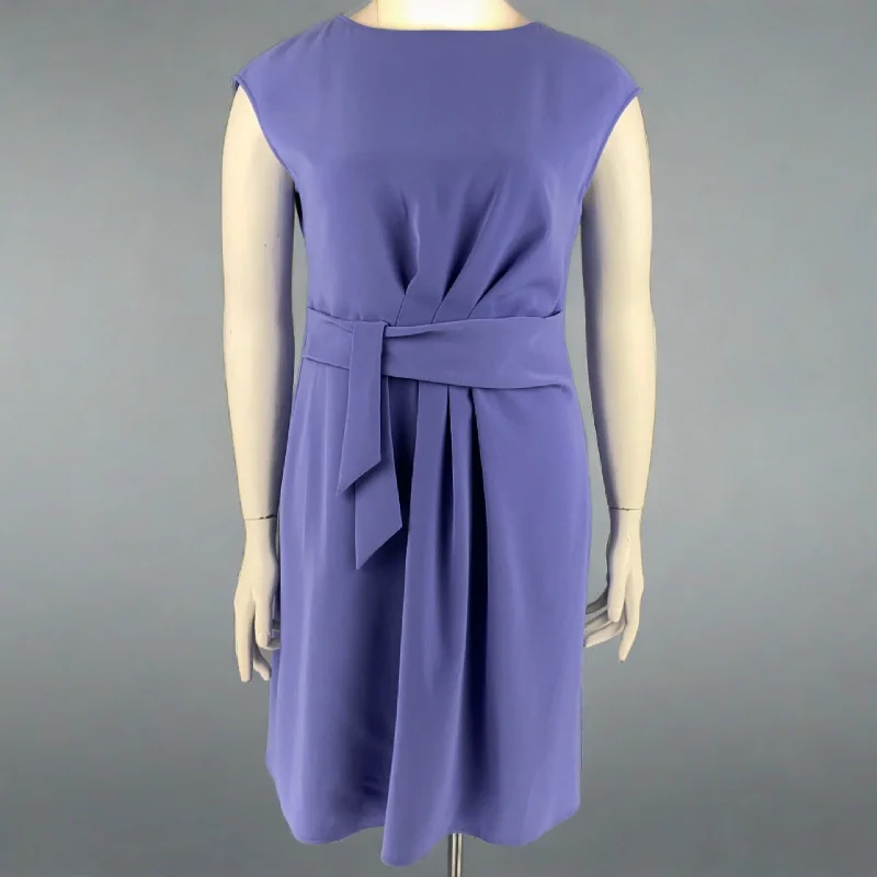 ARMANI COLLEZIONI Size 12 Purple Sleeveless Tie Dress Long sleeve unclassified dresses