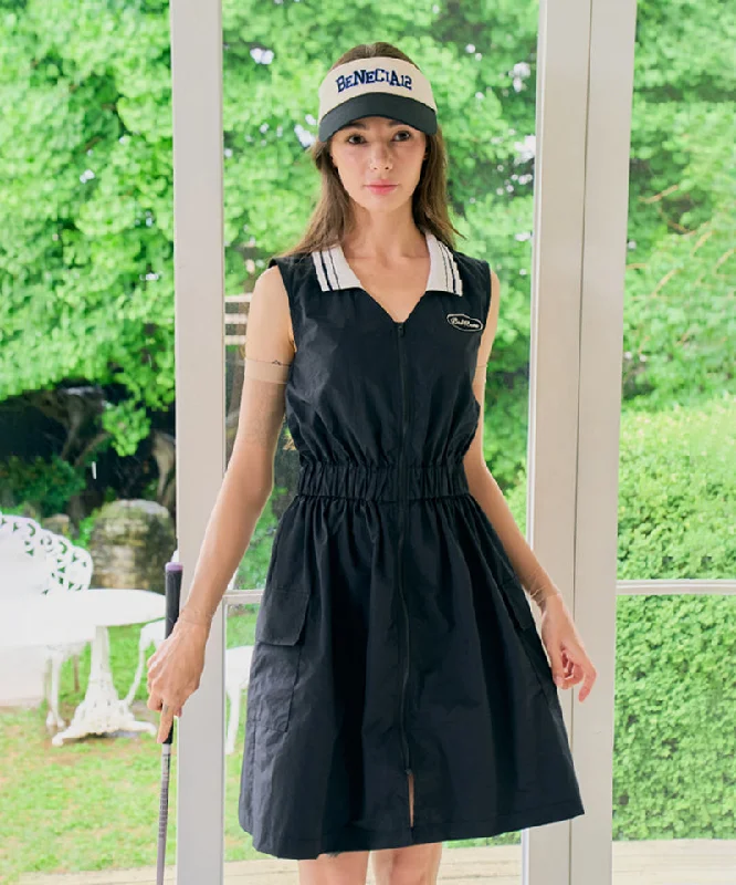 BENECIA 12 Laura Golf Dress  - Black Embroidered unclassified dresses