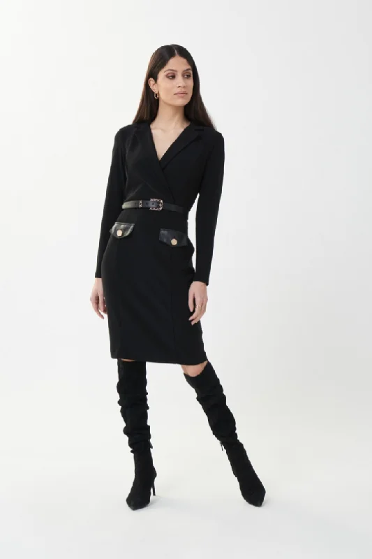 Edgy Wrap Front Dress Ruched unclassified dresses