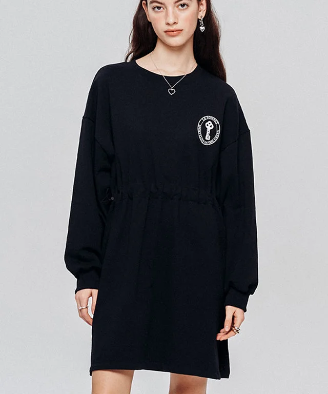 LE SONNET  Easy Fit Sweat Dress - Black Fashionable unclassified dresses