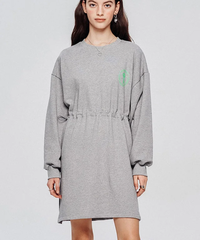 LE SONNET  Easy Fit Sweat Dress- Grey Luxury unclassified dresses