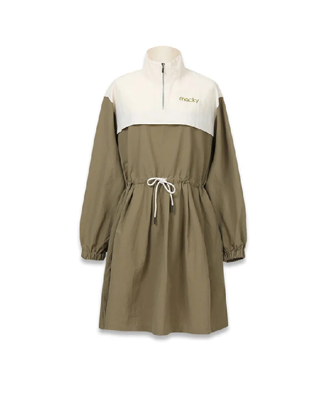 MACKY Golf: Whio Anorak Dress - Khaki Unique unclassified dresses