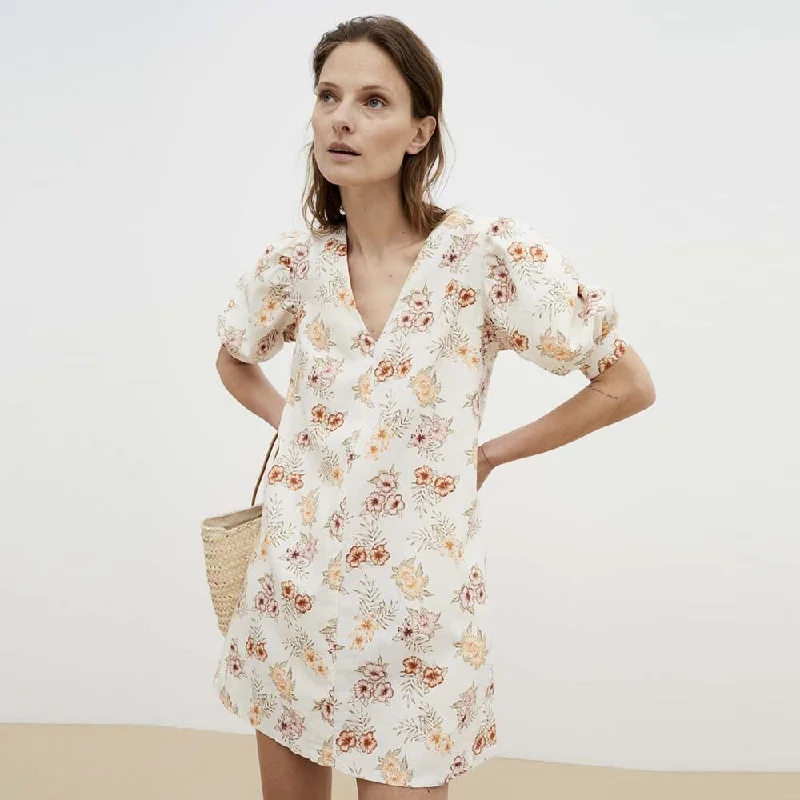 Palermo Woman Dress - Floral Linen floral dresses