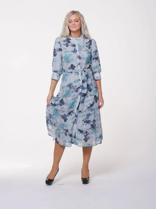 Smokey Blue Tiered Dress 115 Spring unclassified dresses