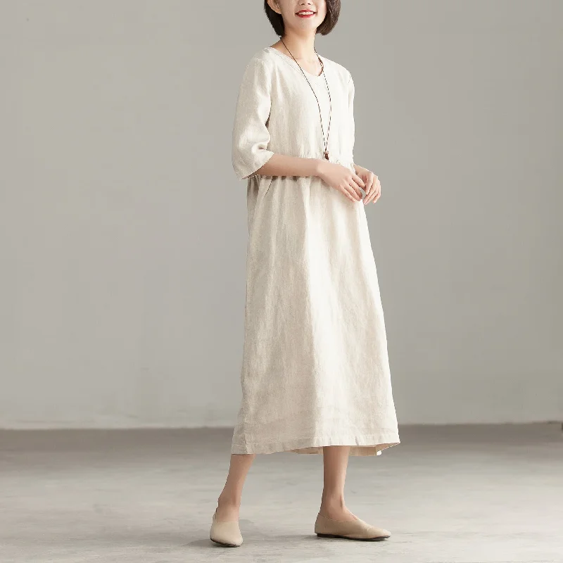 Spring Linen Cotton Women Dresses CH19002 Unique unclassified dresses