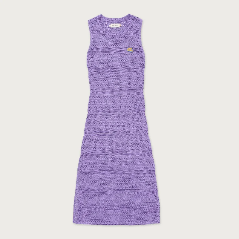 Womens Crochet Dress - Purple Petite unclassified dresses