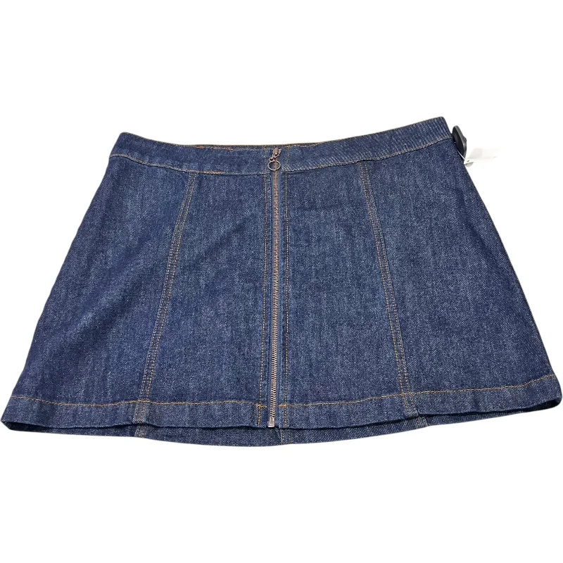 Skirt Mini & Short By Altard State In Blue Denim, Size: L Mini Skirt with Bow