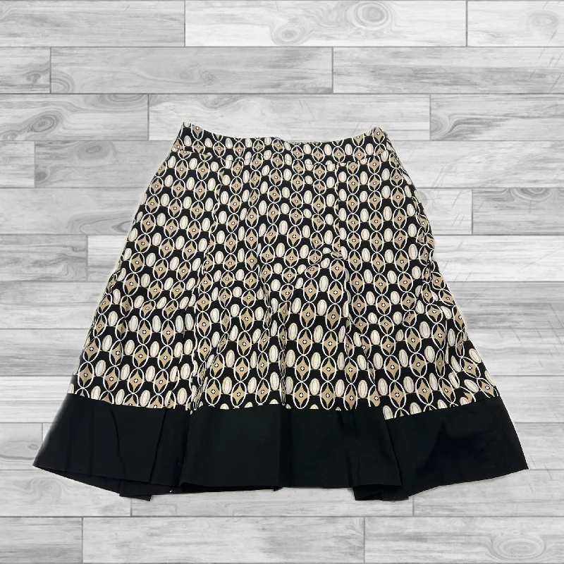 Skirt Mini & Short By Ann Taylor In Black & Gold, Size: 4 Soft Denim Skirt