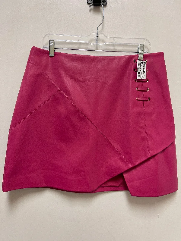 Skirt Mini & Short By Bcbgeneration In Pink, Size: 12 Mini Skirt with Belt